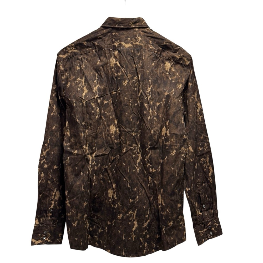 John Varvatos NEW $348 Men's Sz Small Burnt Clay Camouflage Pearl Snap L/S Shirt - Picture 5 of 6